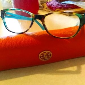 Nwt.. Tory Burch tortoise optical frames and case